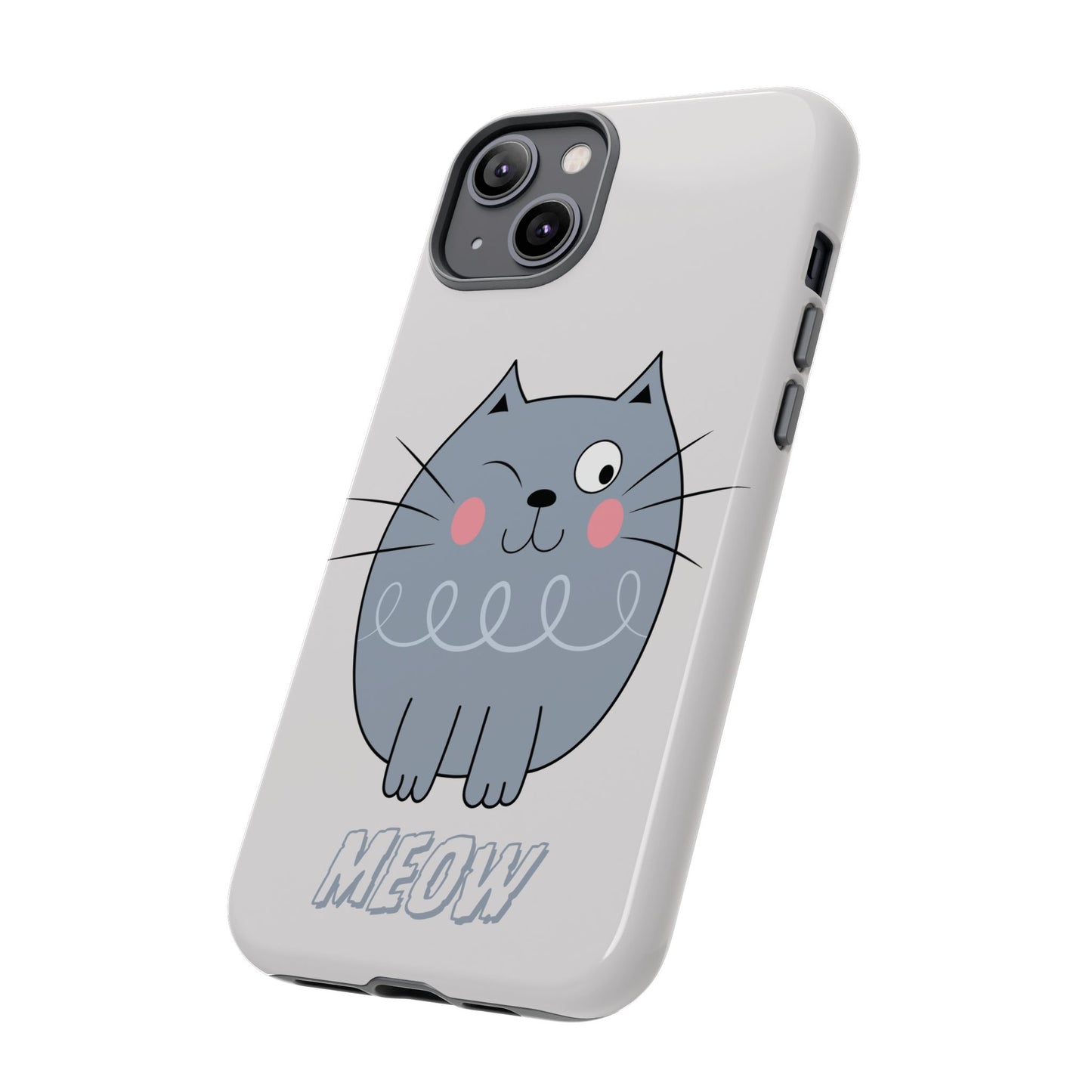 Phone Case - Tough Cat Meow Design