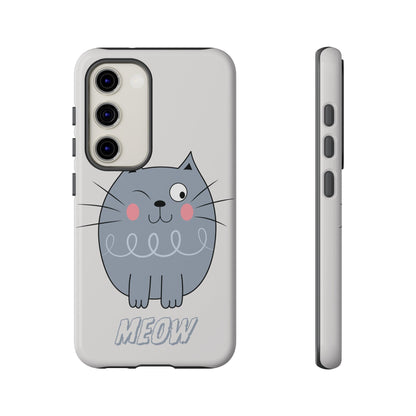 Phone Case - Tough Cat Meow Design