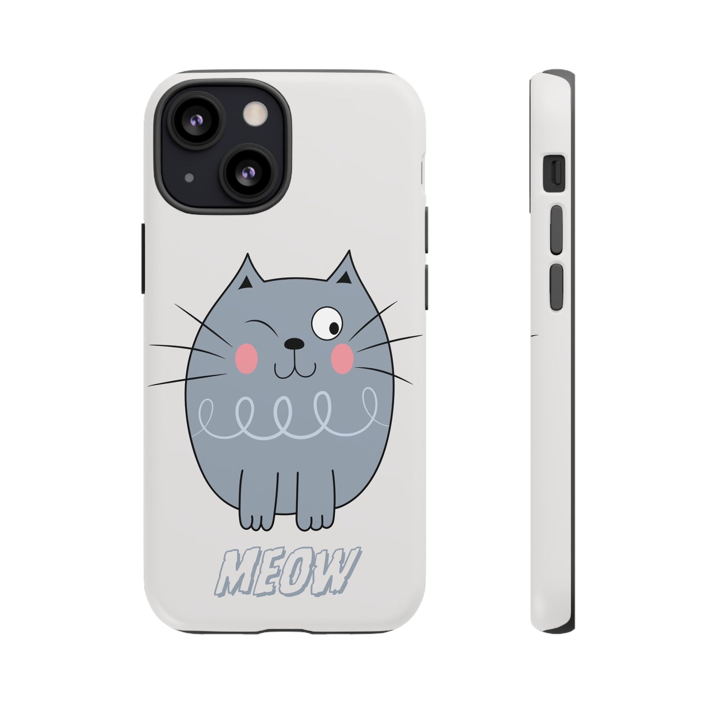 Phone Case - Tough Cat Meow Design