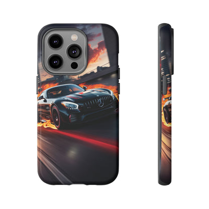 Phone Cases - Mercedes AMG in Urban Flames Design