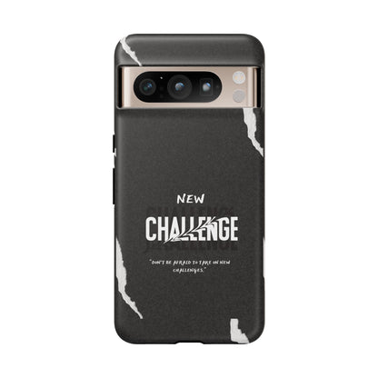 motivational new challenge phone Cases