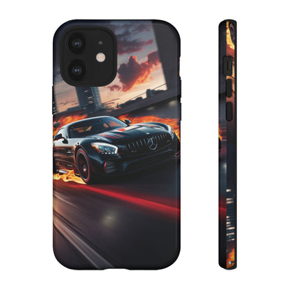 Phone Cases - Mercedes AMG in Urban Flames Design