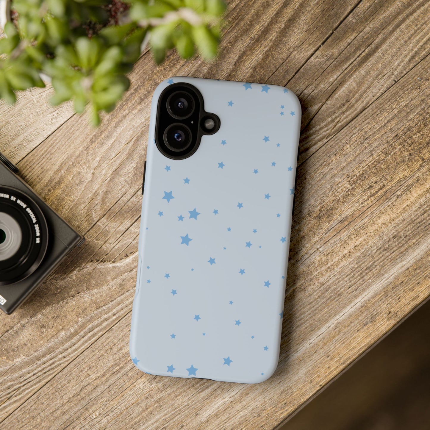 Phone Case - Blue Star in Light Blue Background Design