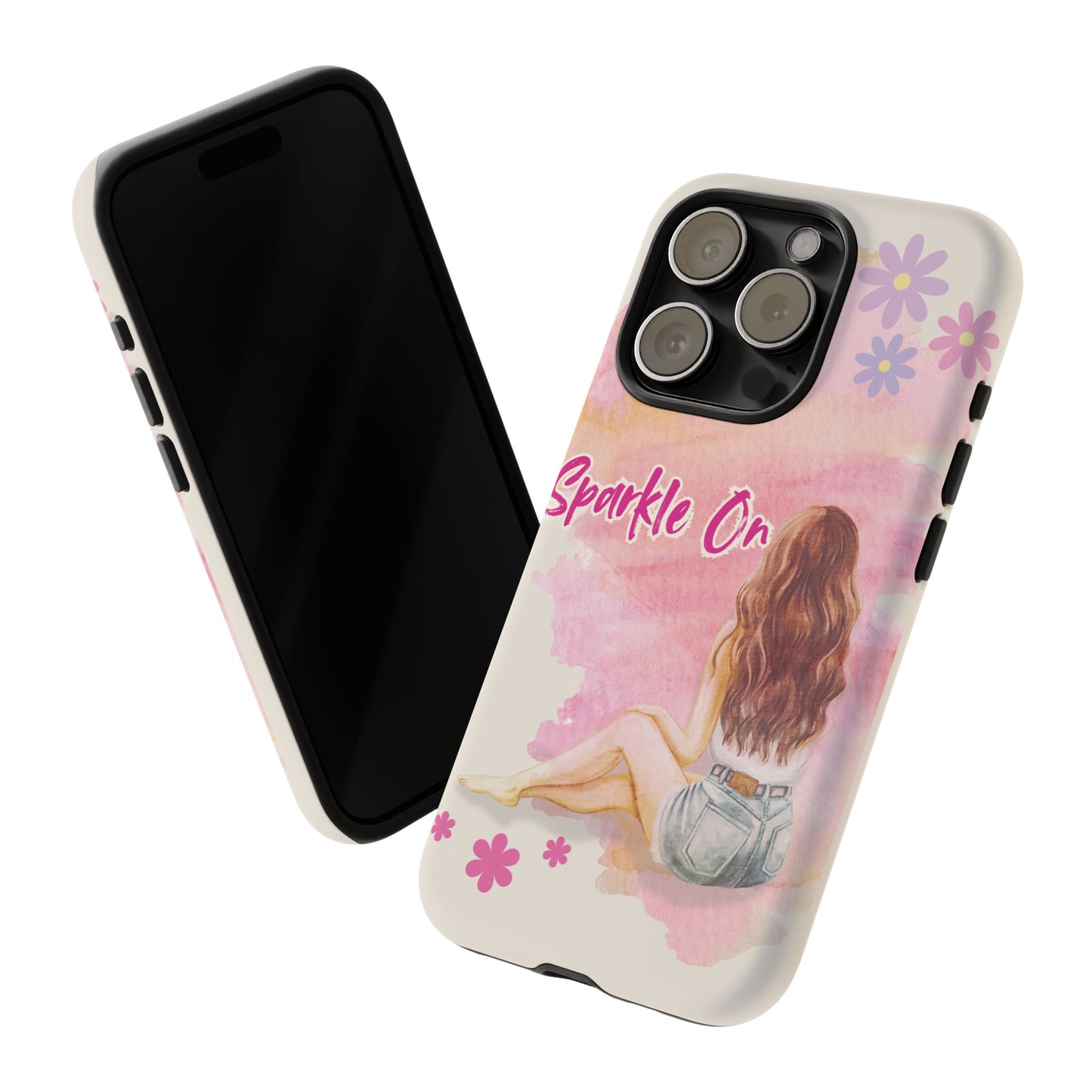 Phone Case - Sparkle On, Girl Tough Case