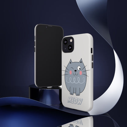 Phone Case - Tough Cat Meow Design