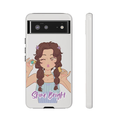 Phone Case - Shine Bright Girl Make Makeup