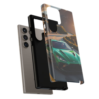 Phone Cases - Emerald Green Dream Car on Mountain Road Adventure Design