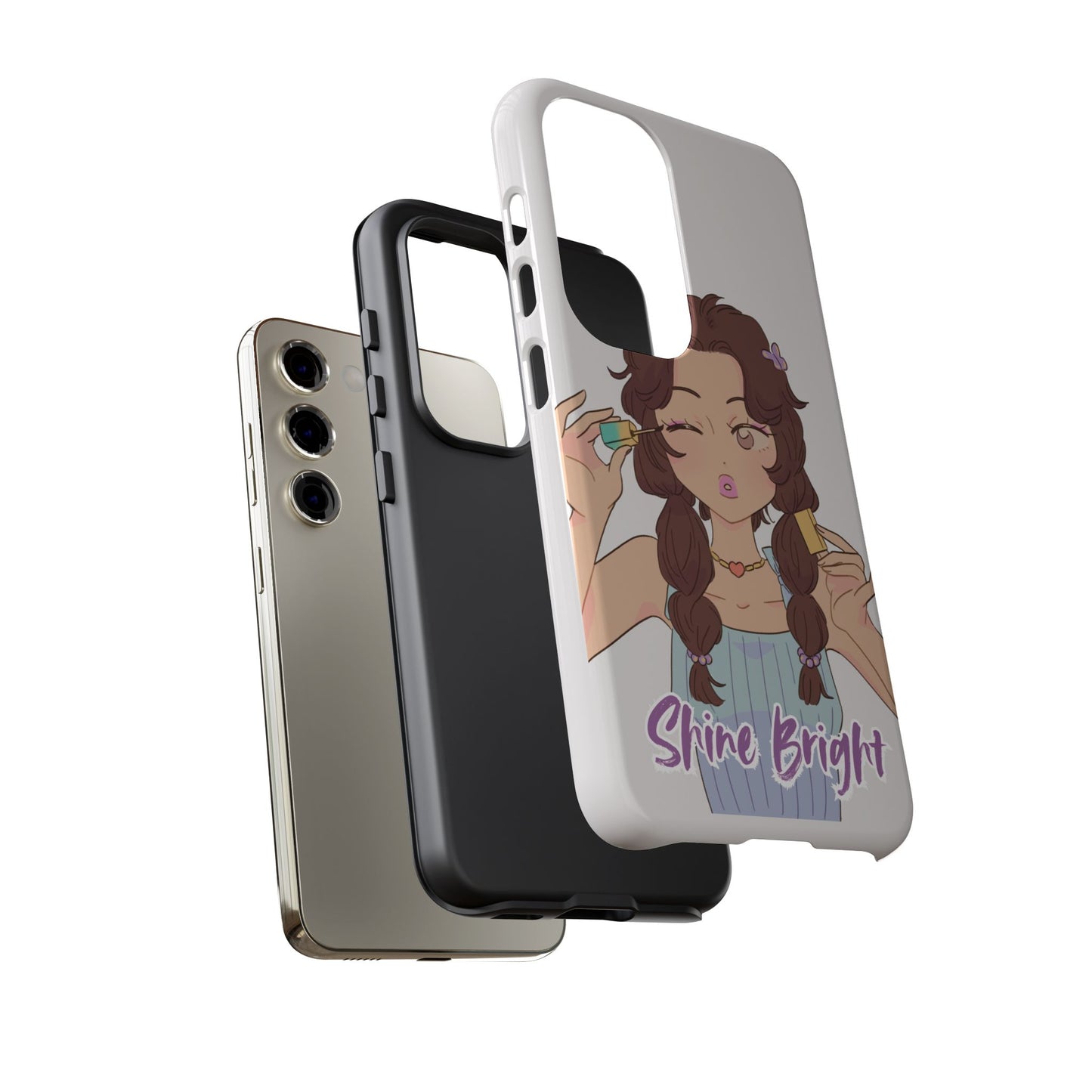 Phone Case - Shine Bright Girl Make Makeup