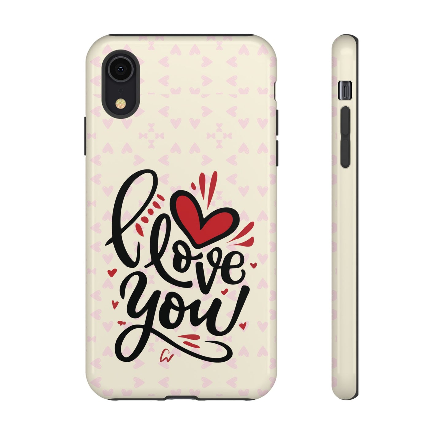 Phone Case Tough Cases with 'I Love You' Design