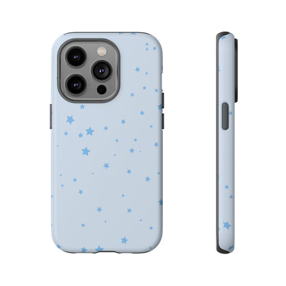 Phone Case - Blue Star in Light Blue Background Design