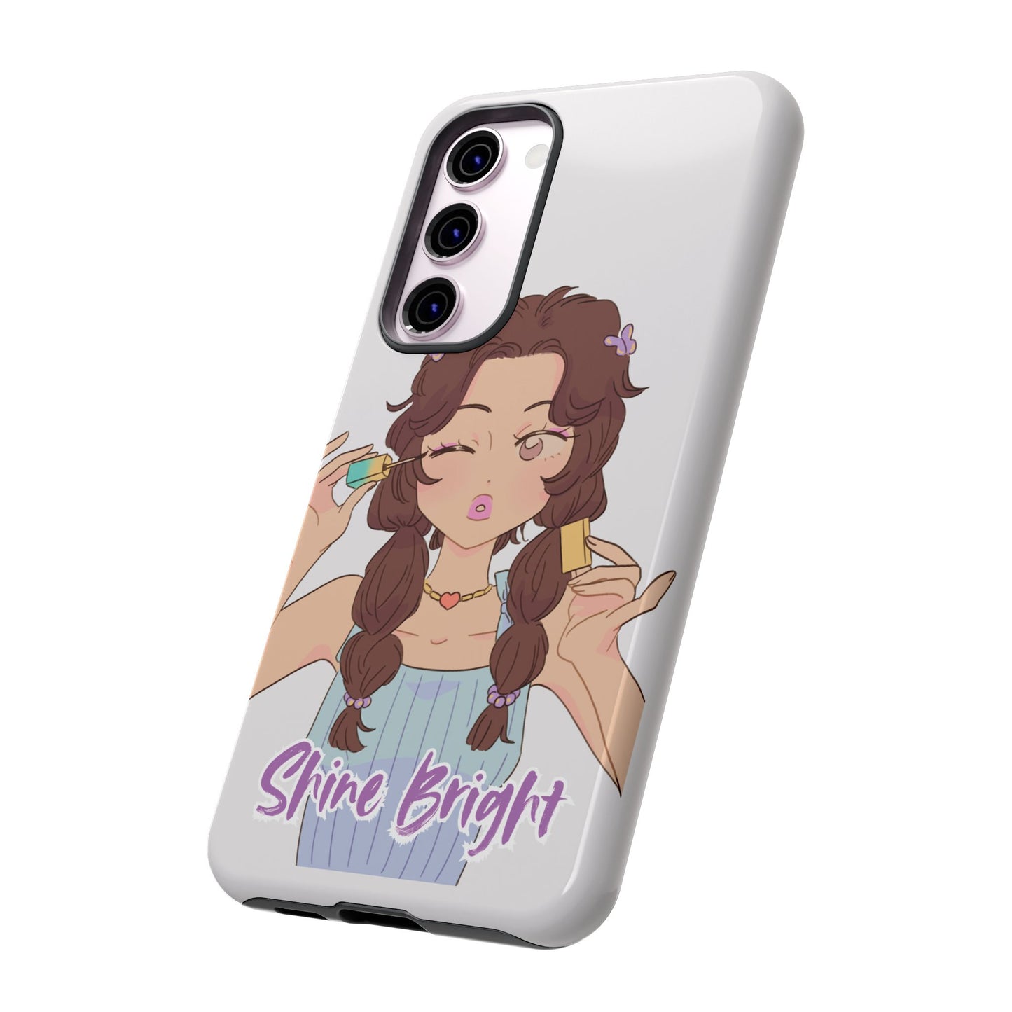 Phone Case - Shine Bright Girl Make Makeup