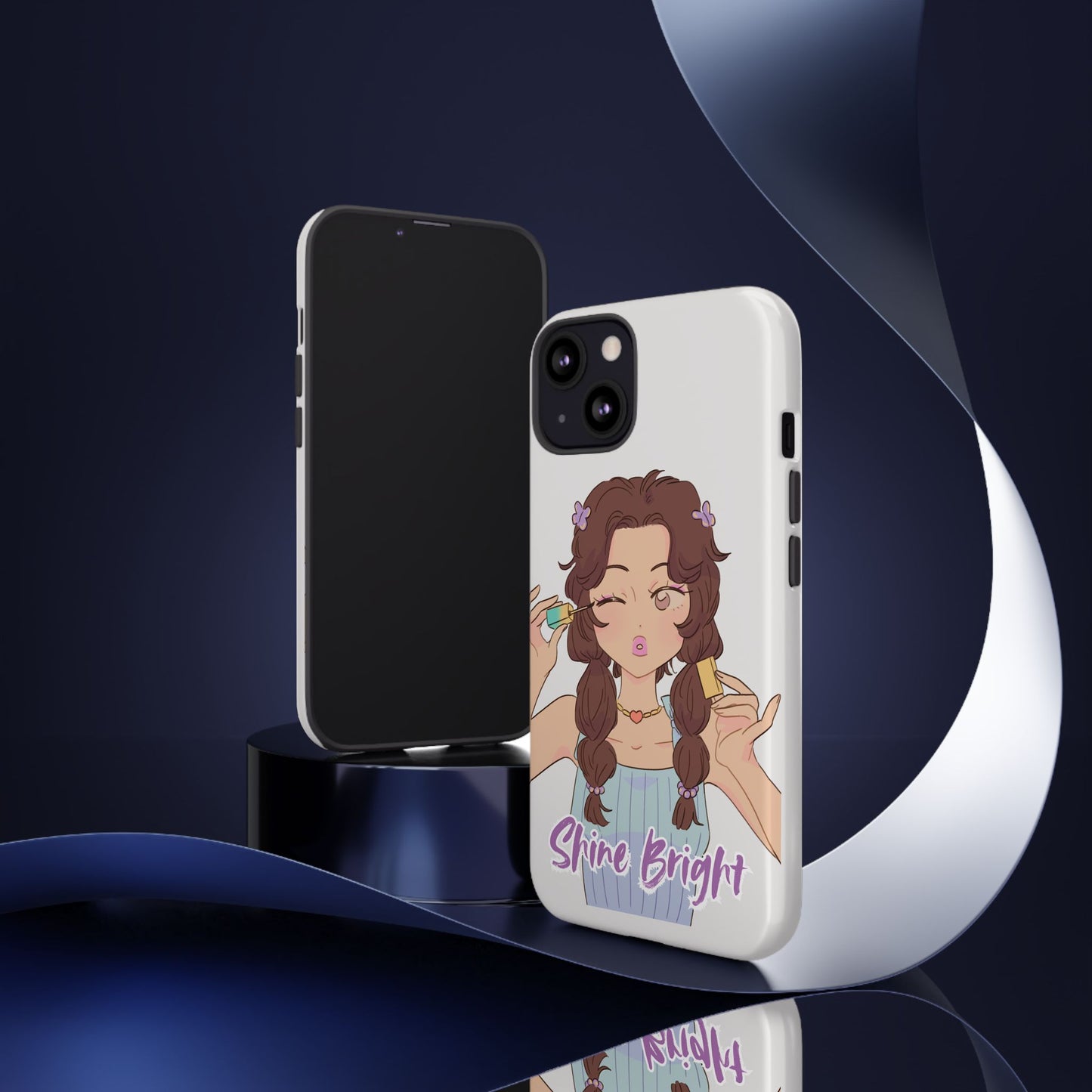 Phone Case - Shine Bright Girl Make Makeup