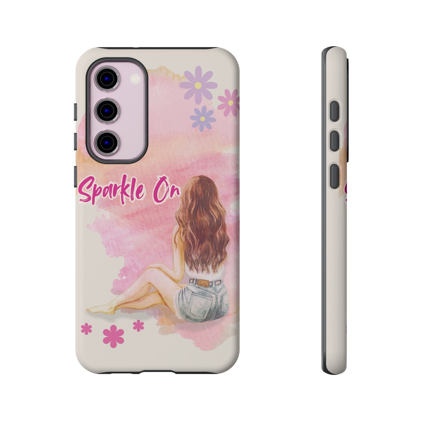 Phone Case - Sparkle On, Girl Tough Case