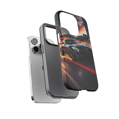 Phone Cases - Mercedes AMG in Urban Flames Design