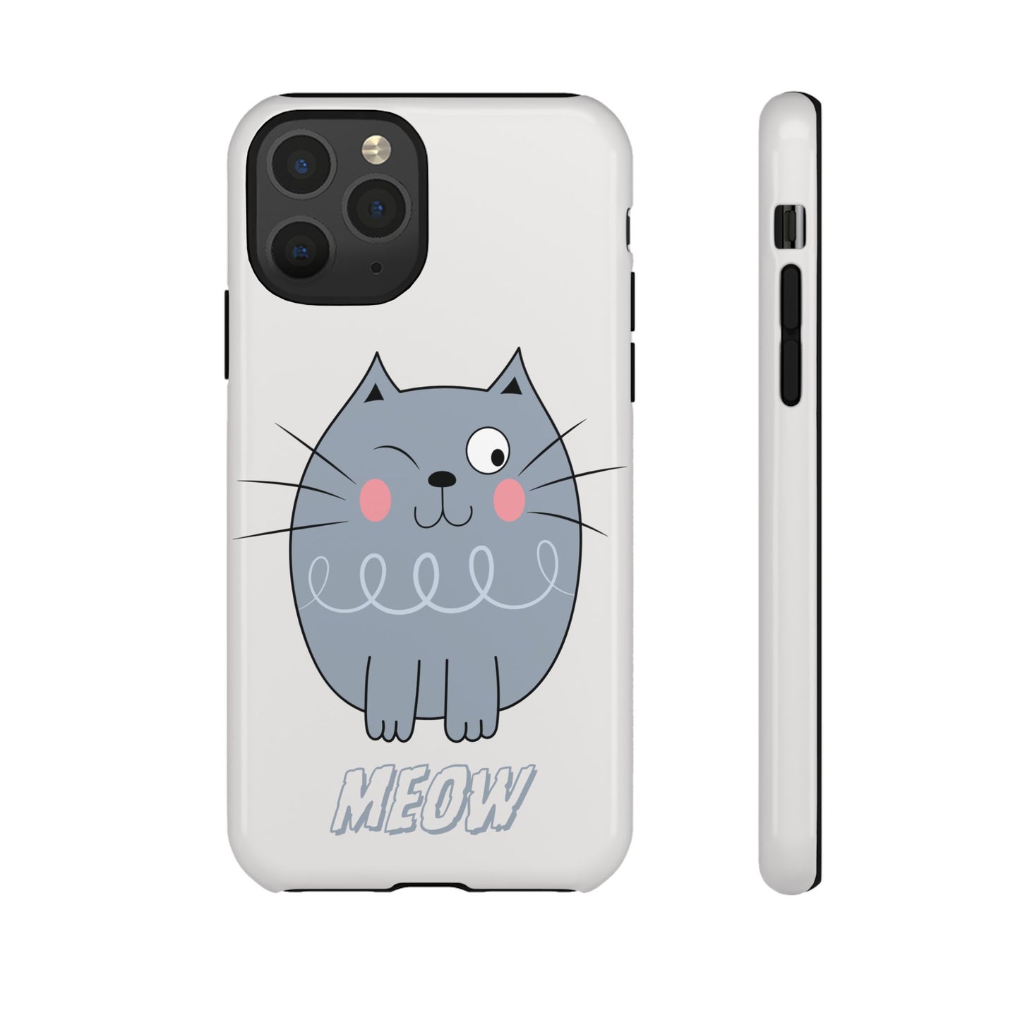 Phone Case - Tough Cat Meow Design