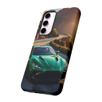 Phone Cases - Emerald Green Dream Car on Mountain Road Adventure Design