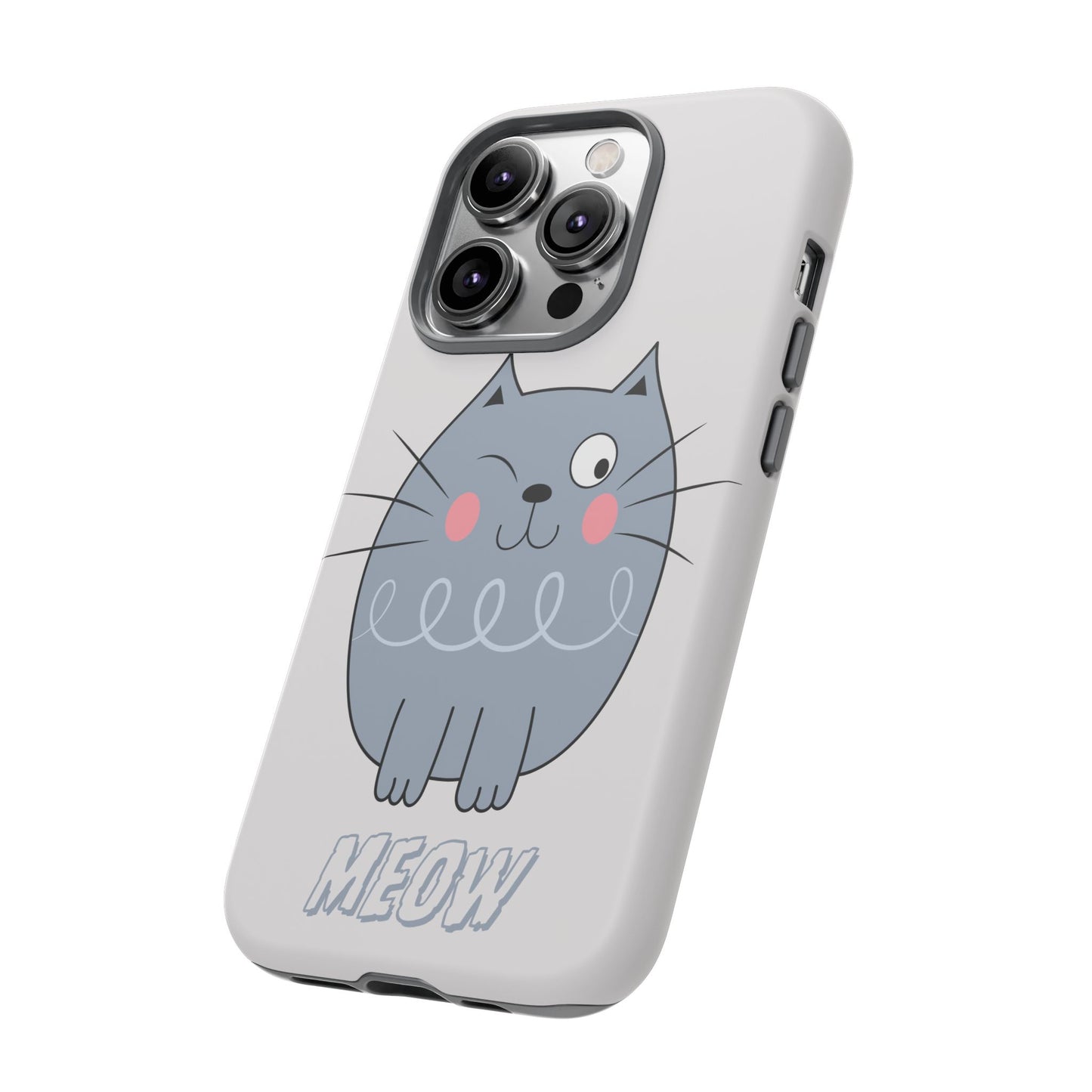 Phone Case - Tough Cat Meow Design