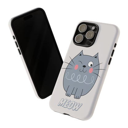 Phone Case - Tough Cat Meow Design