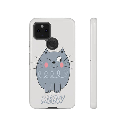 Phone Case - Tough Cat Meow Design