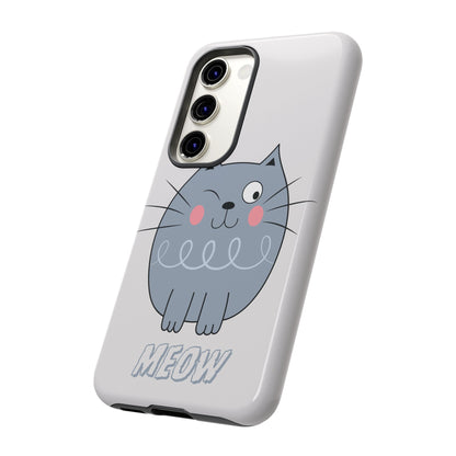 Phone Case - Tough Cat Meow Design