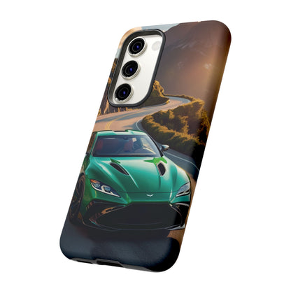 Phone Cases - Emerald Green Dream Car on Mountain Road Adventure Design