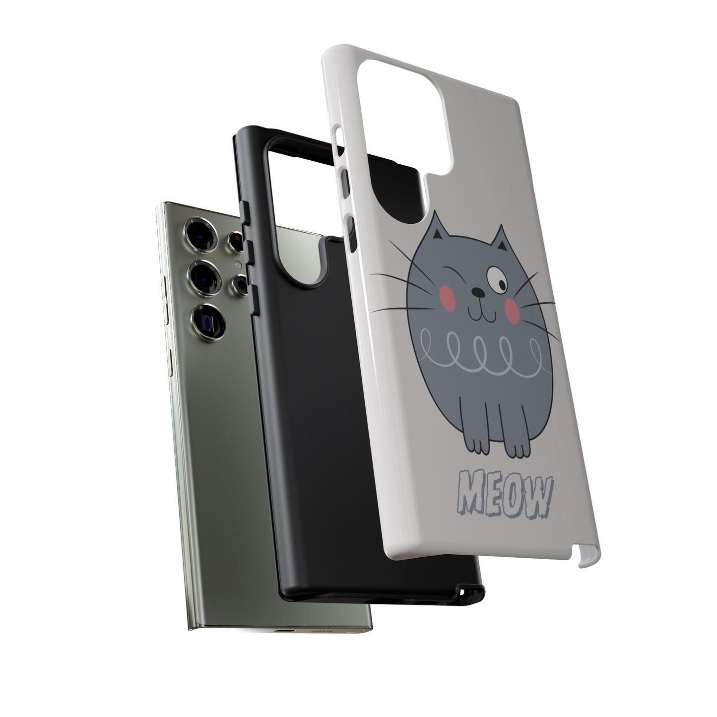 Phone Case - Tough Cat Meow Design