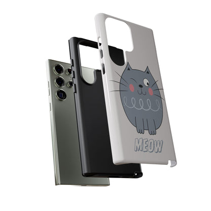 Phone Case - Tough Cat Meow Design