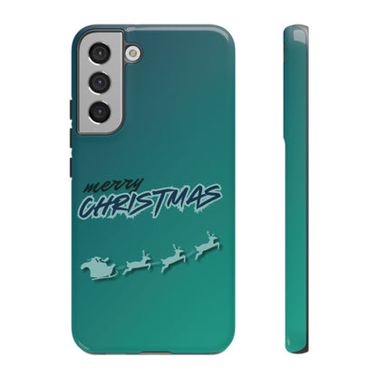 Phone Cases - Gradient Green Merry Christmas Design