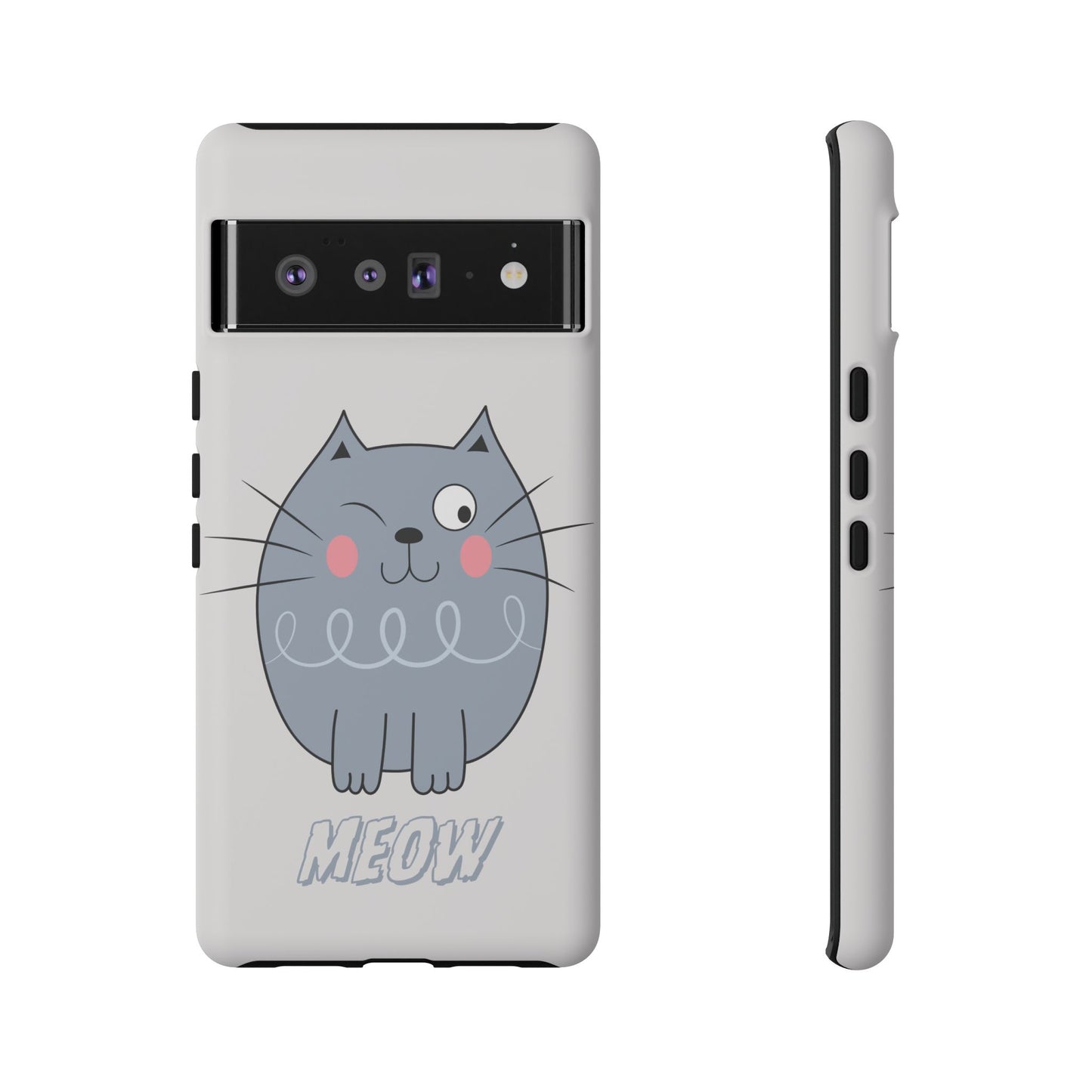 Phone Case - Tough Cat Meow Design