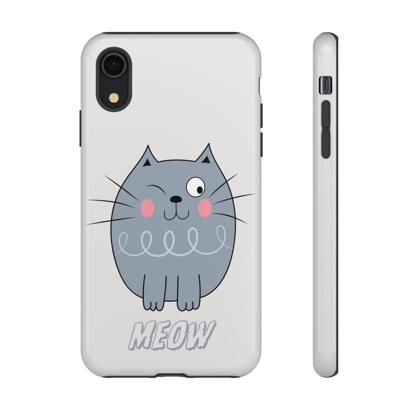 Phone Case - Tough Cat Meow Design