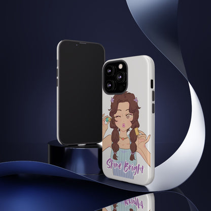 Phone Case - Shine Bright Girl Make Makeup