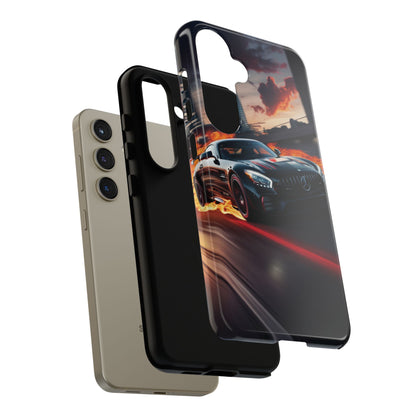 Phone Cases - Mercedes AMG in Urban Flames Design