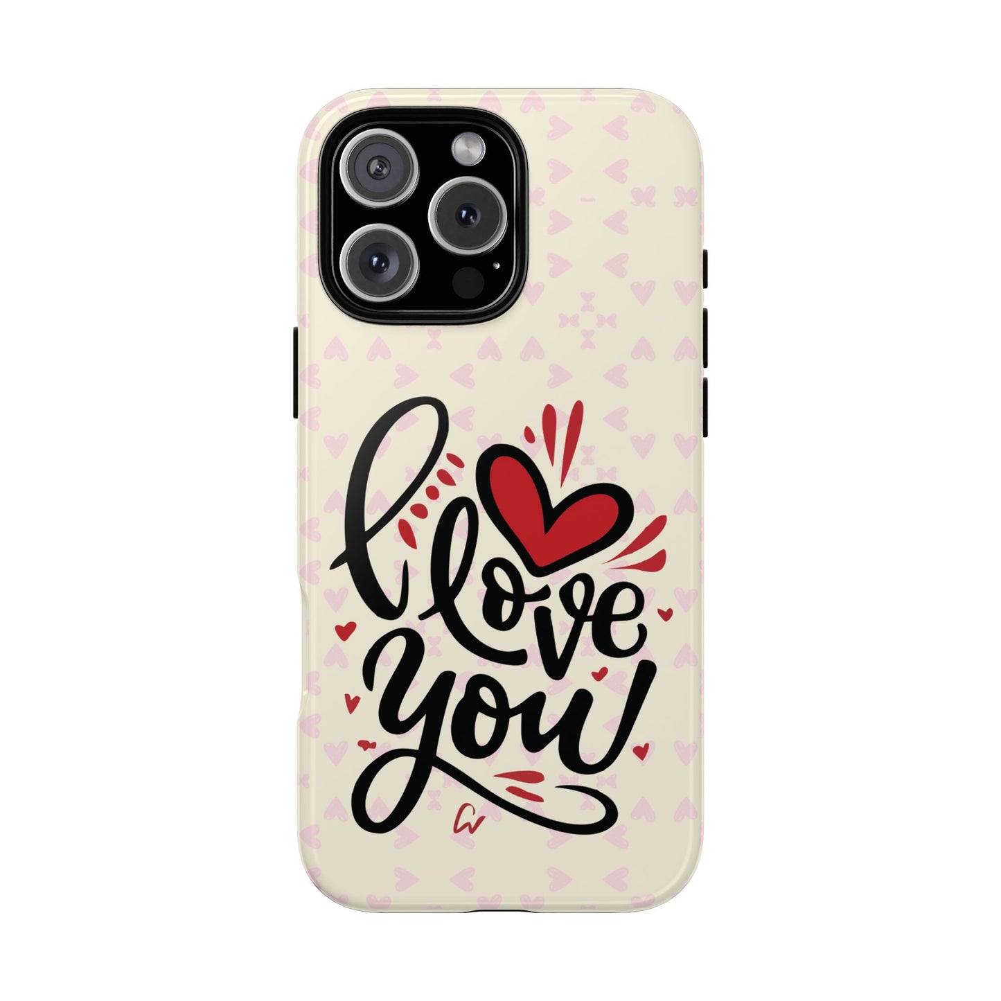 Phone Case Tough Cases with 'I Love You' Design