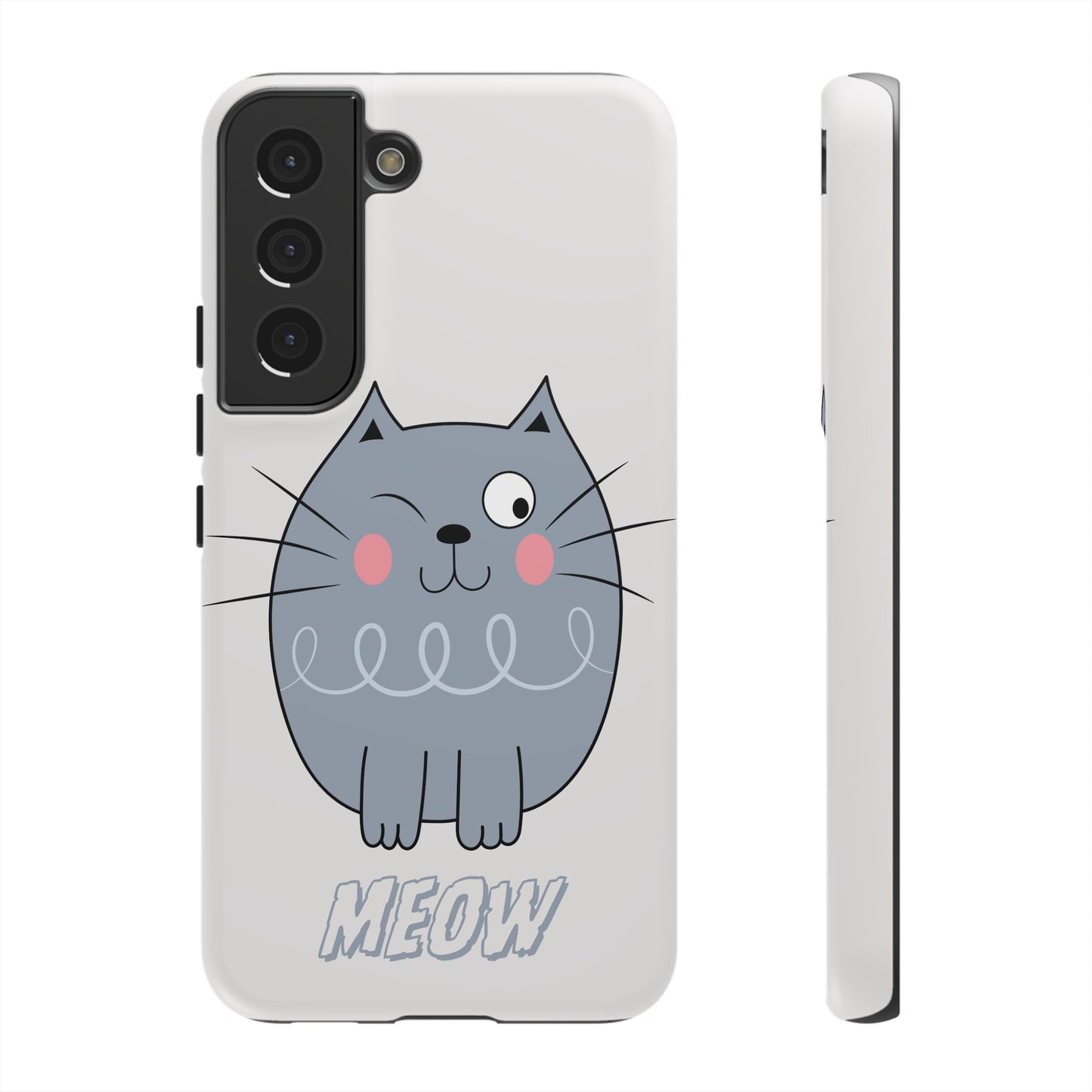 Phone Case - Tough Cat Meow Design