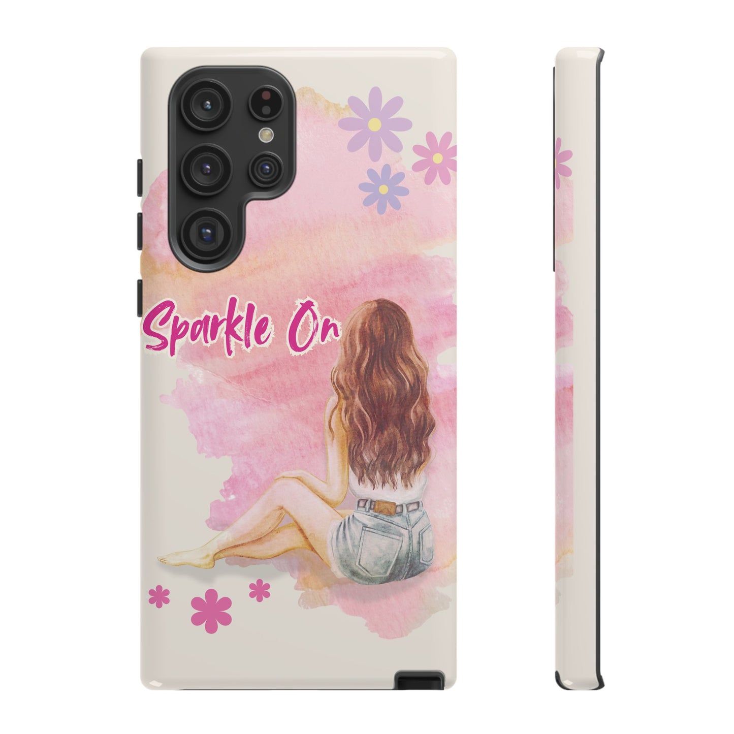 Phone Case - Sparkle On, Girl Tough Case