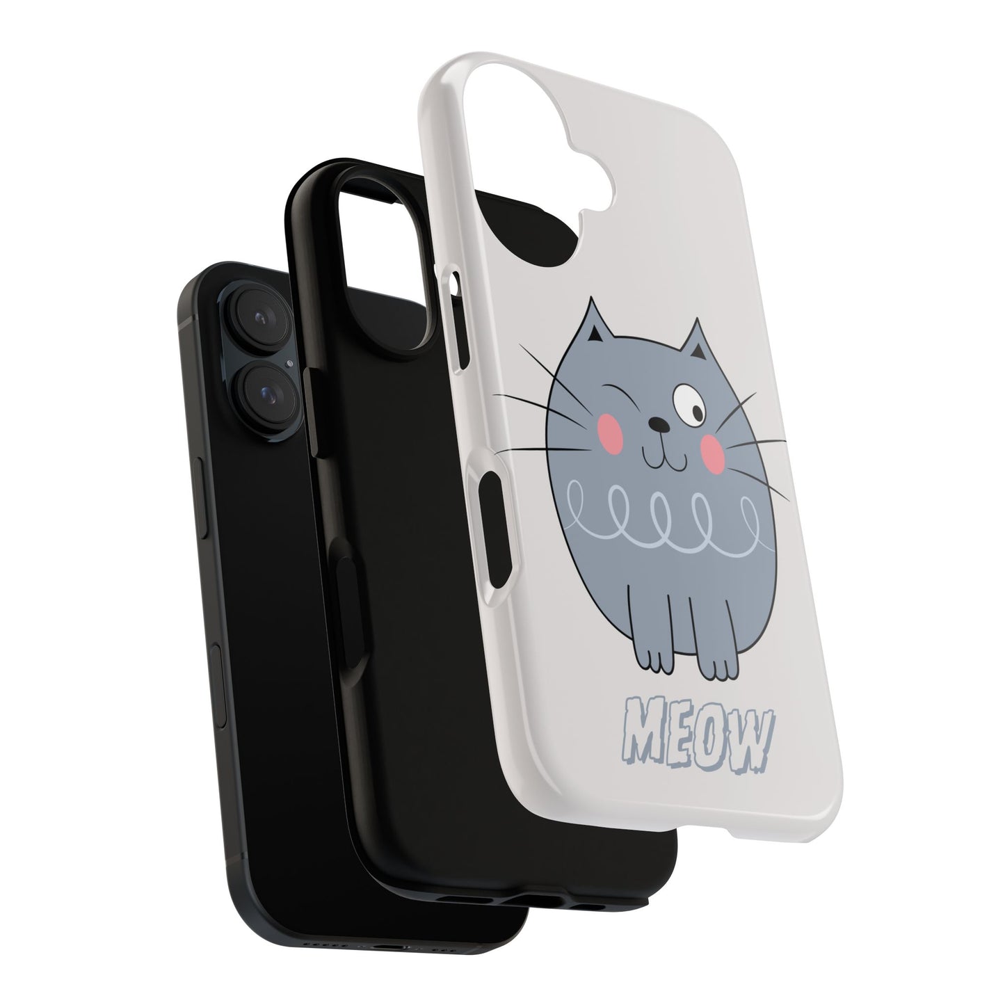 Phone Case - Tough Cat Meow Design