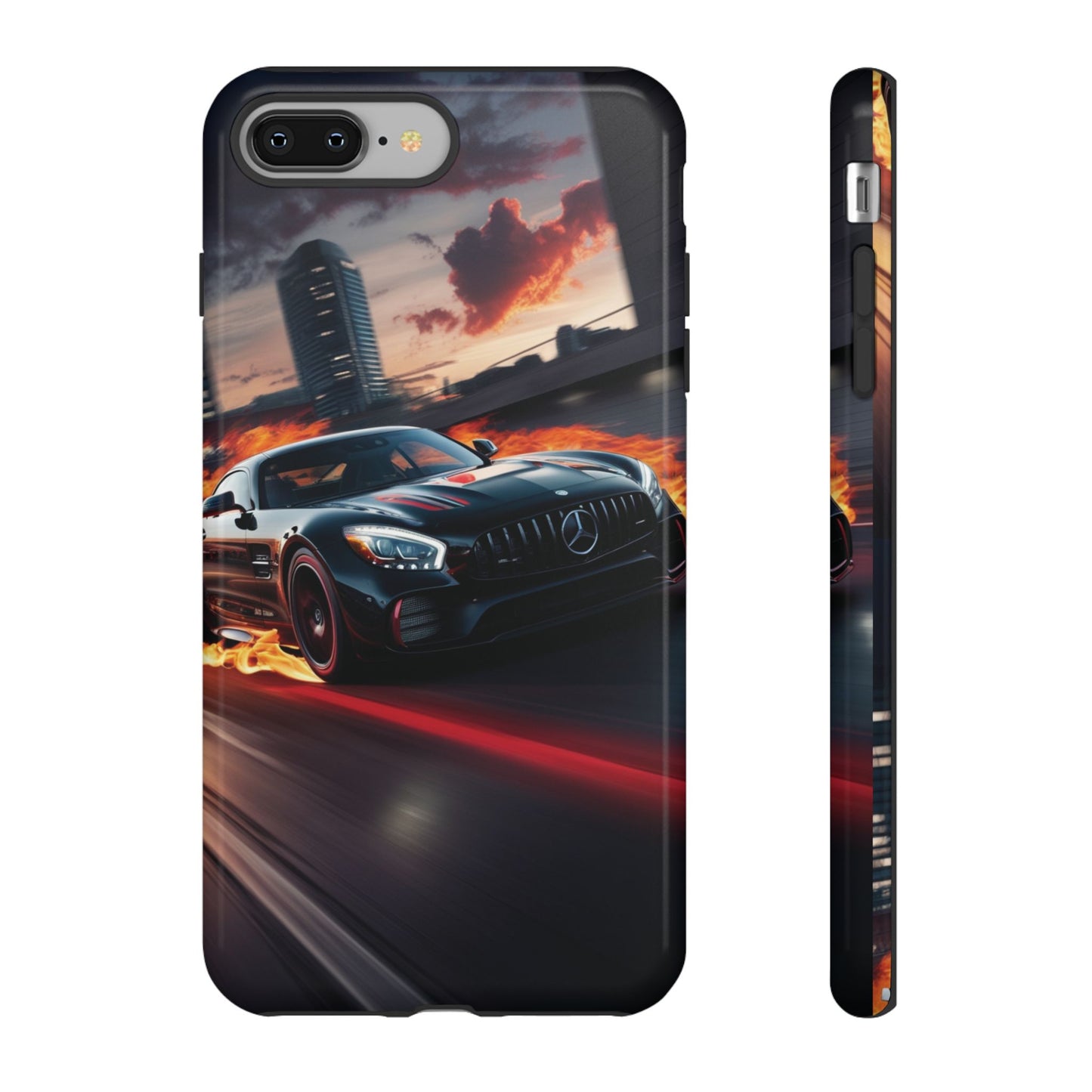 Phone Cases - Mercedes AMG in Urban Flames Design