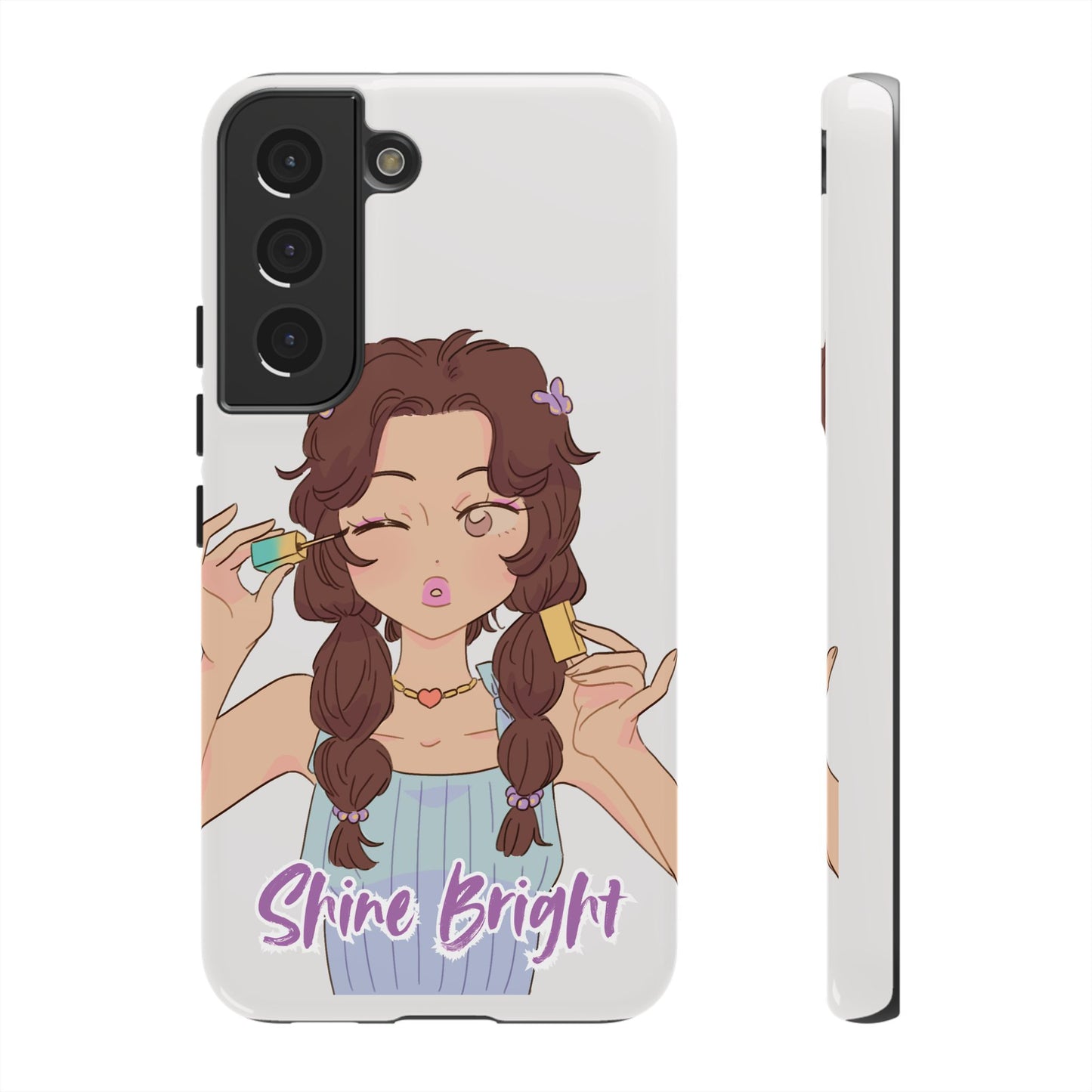 Phone Case - Shine Bright Girl Make Makeup