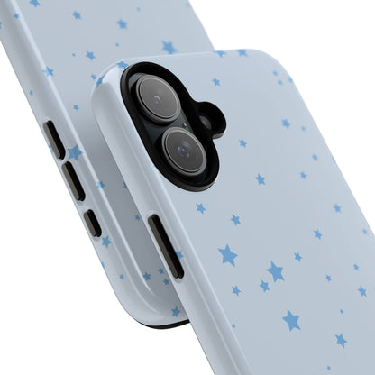 Phone Case - Blue Star in Light Blue Background Design