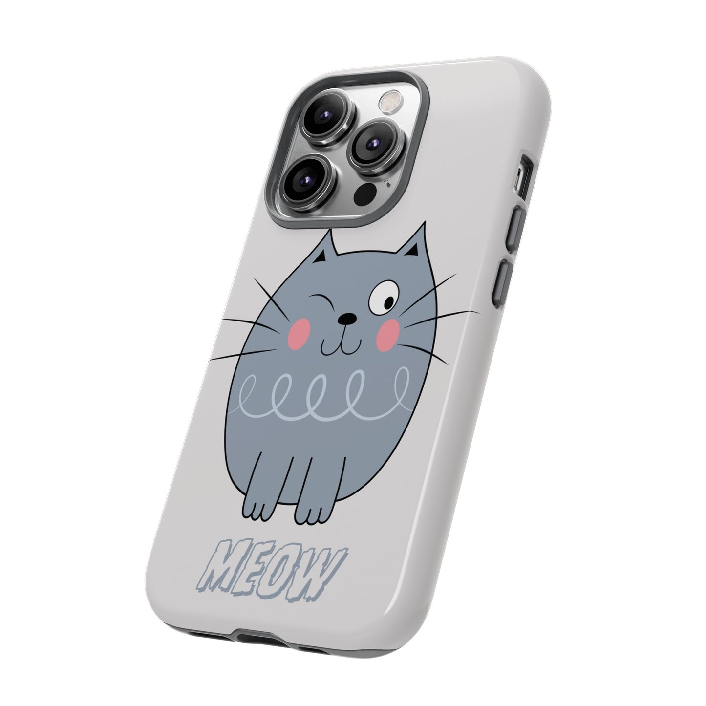 Phone Case - Tough Cat Meow Design