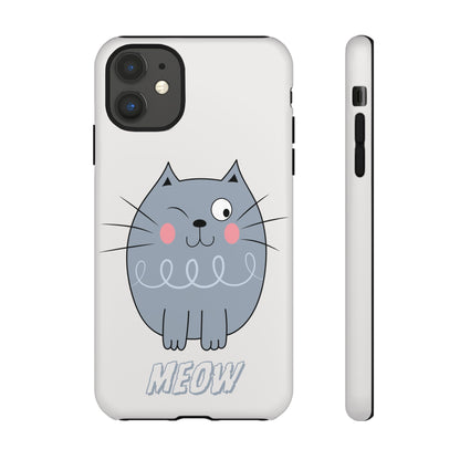 Phone Case - Tough Cat Meow Design