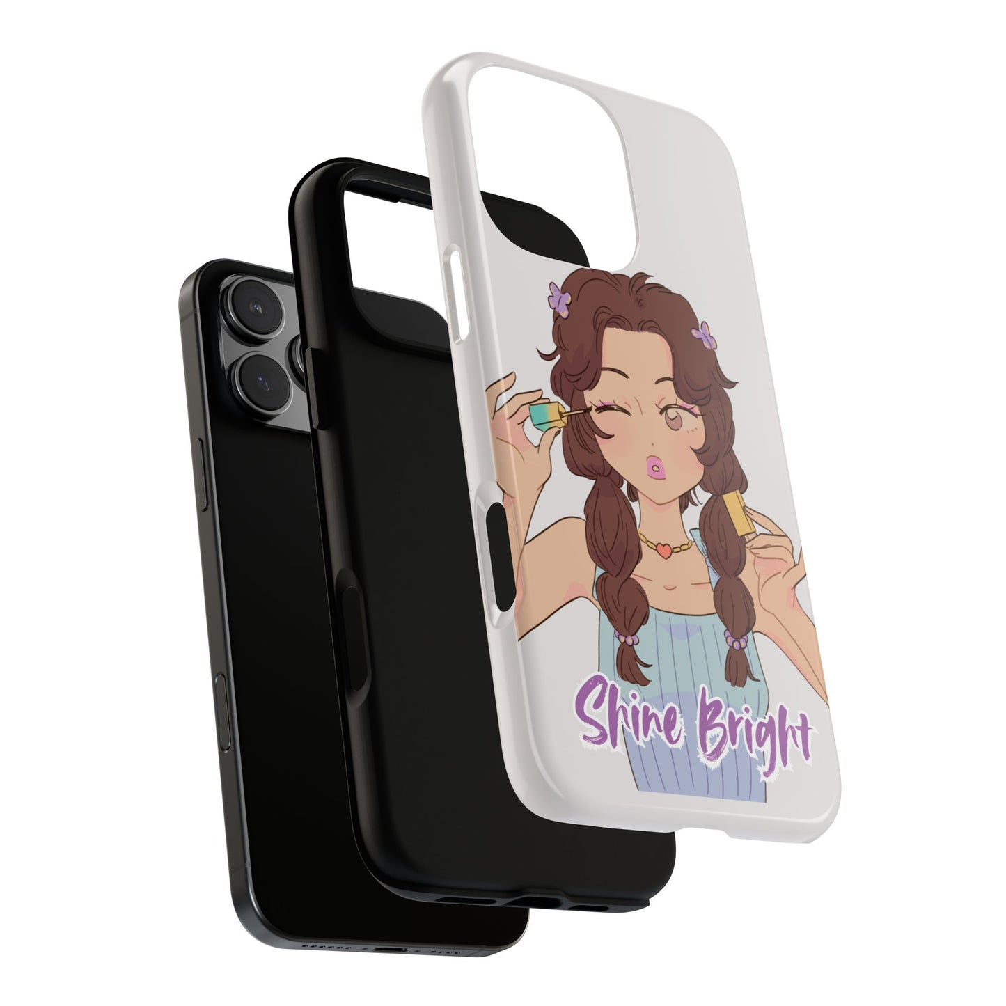 Phone Case - Shine Bright Girl Make Makeup