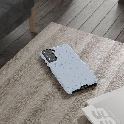 Phone Case - Blue Star in Light Blue Background Design