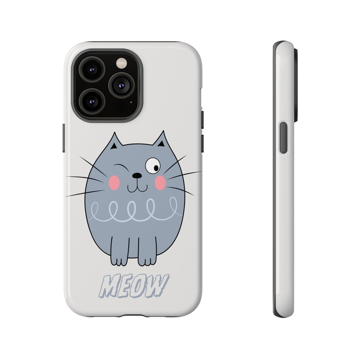 Phone Case - Tough Cat Meow Design