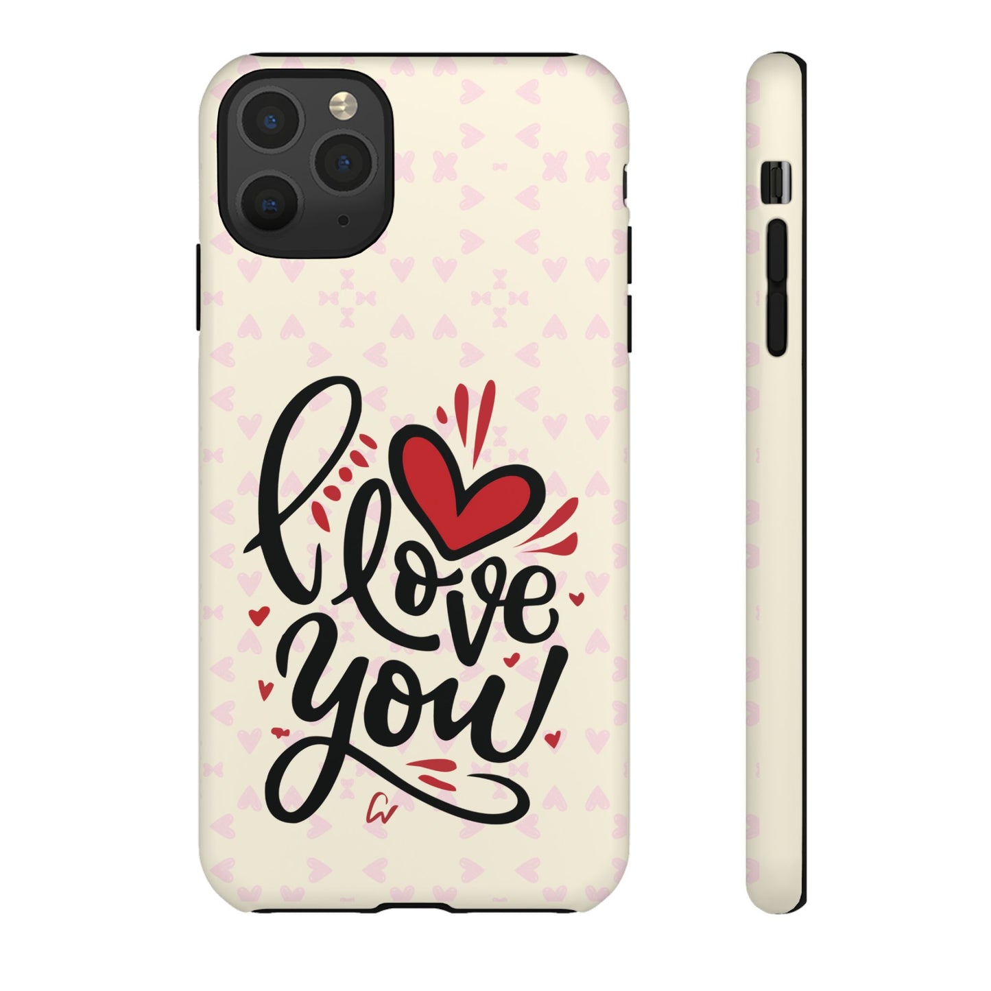 Phone Case Tough Cases with 'I Love You' Design