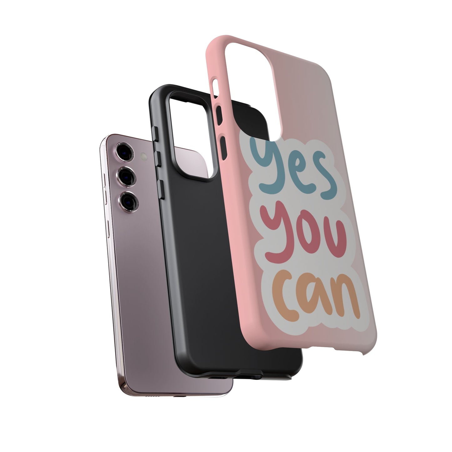 Phone Case - 'Yes You Can' Pink Tough Case