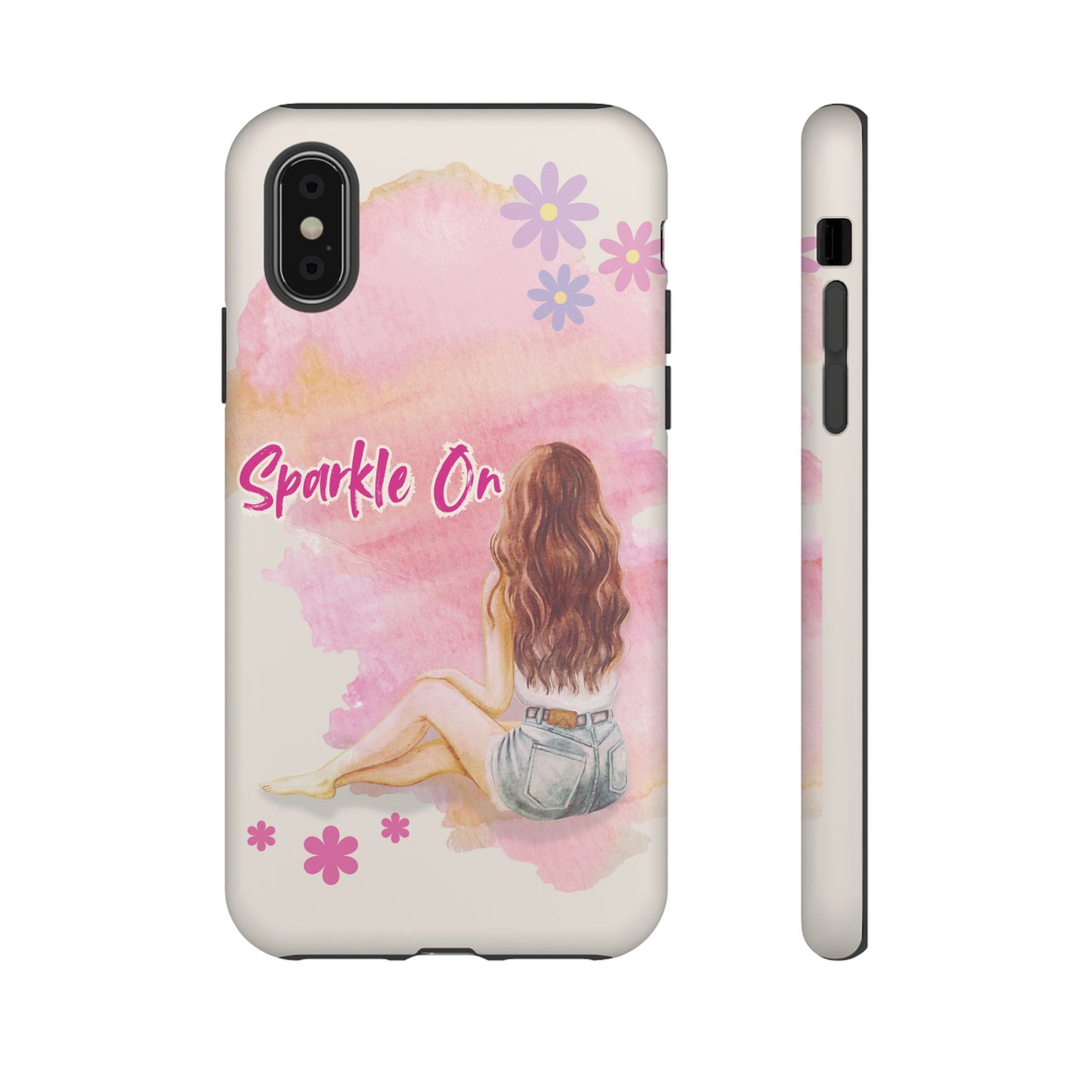 Phone Case - Sparkle On, Girl Tough Case