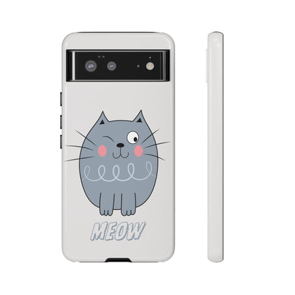 Phone Case - Tough Cat Meow Design